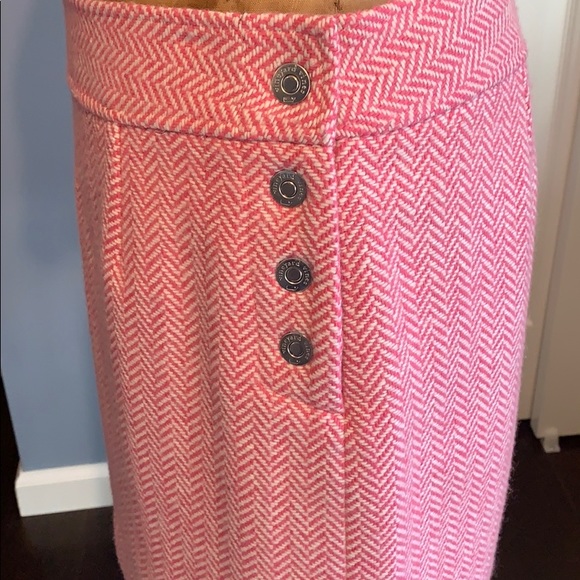 Vineyard vines pink herringbone wool blend skirt - Picture 3 of 7
